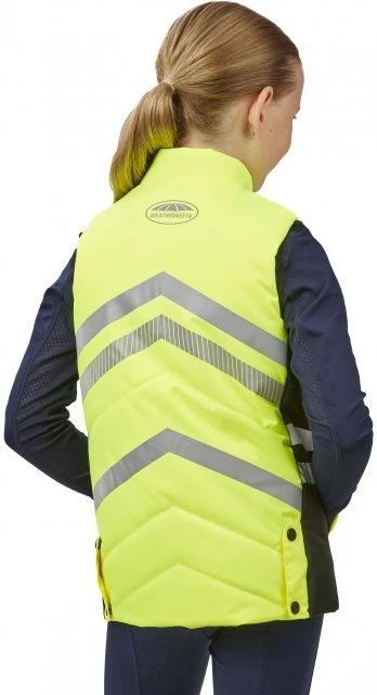 Weatherbeeta Childs Reflective Quilted Gilet Hi Vis - Image 2