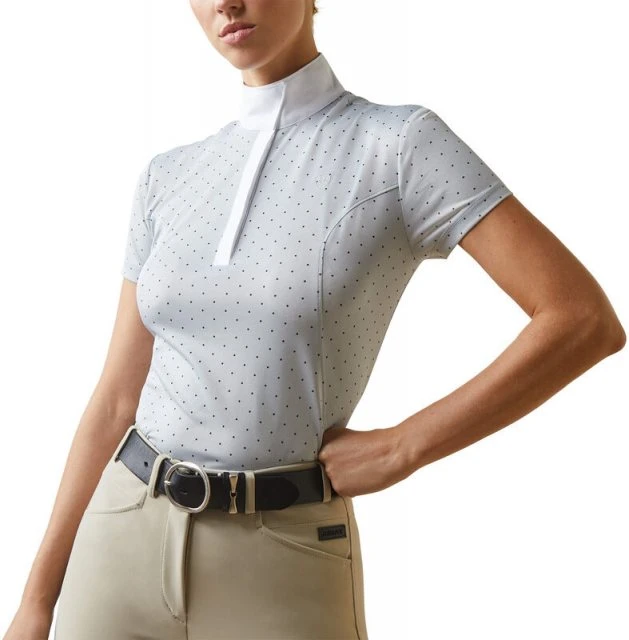 Ariat Aptos Show Shirt - Pearl Grey Dot - Image 2