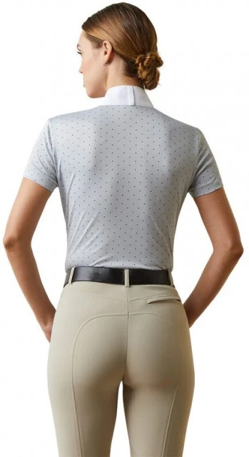 Ariat Aptos Show Shirt - Pearl Grey Dot - Image 4